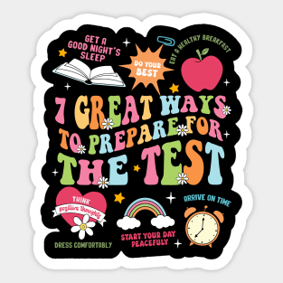 Funny Teacher Test Day Motivational Teacher Starr Testing Sticker